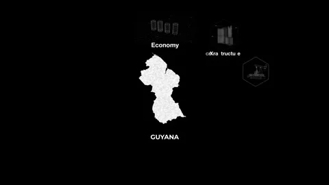 Guyana technology map with animated charts Stock Footage 340971815