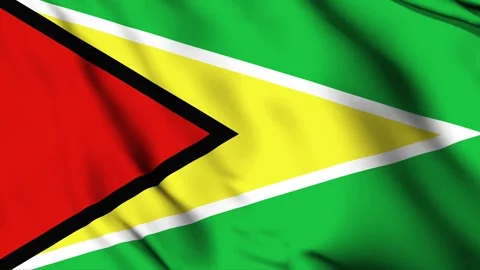 Guyana waving flag 4K animation video | Stock Video | Pond5