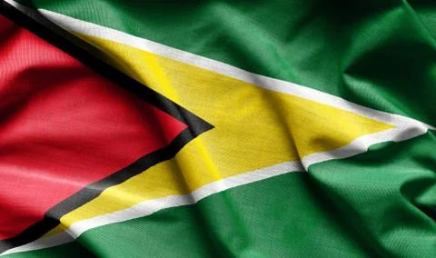 Guyana Waving Flag 写真素材