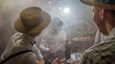 Guys are discussing something Stock Footage 112190952