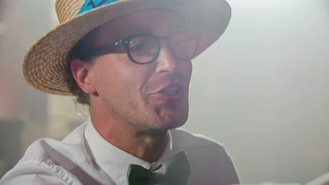 Guys are really going wild tonight Stock Footage 112198609