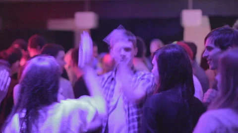 Guys having fun, performing crazy dance at nightclub, partying 動画素材 51490626