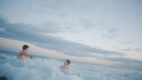 Guys In The Ocean Stock Footage 75285743
