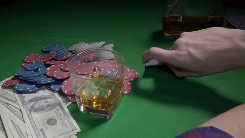 Guy's playing in a casino. Stock Footage 123294015