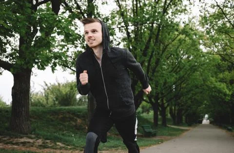 Guys on the run Foto stock