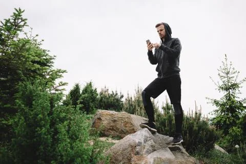 Guys on the run Foto stock