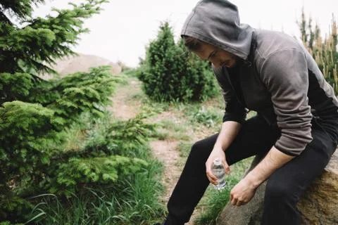 Guys on the run Stock Photos