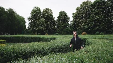 Guys on the run Stock Photos