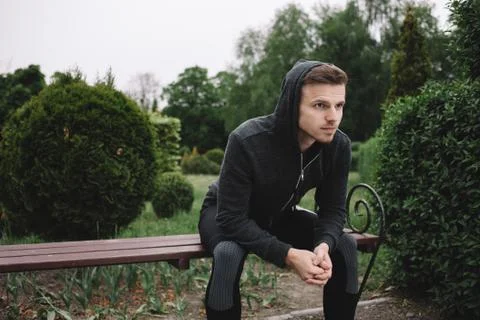 Guys on the run Foto stock