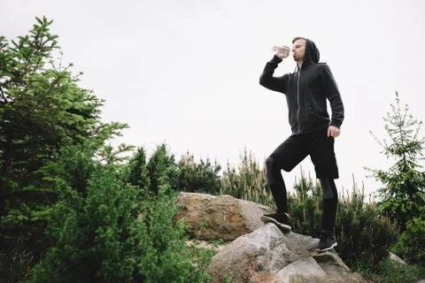 Guys on the run Stock Photos