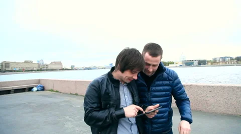 The guys with the tablet Stock Footage 50297190