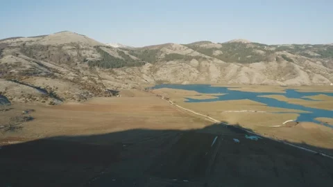 Guys on top of mountain with backpack, hiking, trekking in Italy Stock Footage 155338100
