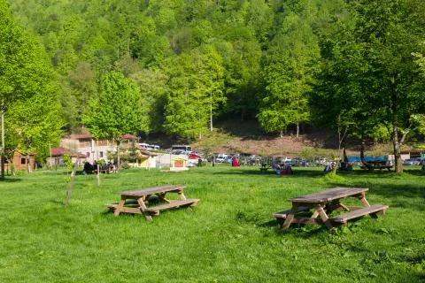Guzeldere Natural Park with Large Meadow Area Stock Photos