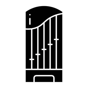 Guzheng Glyph Icon Ilustração Stock