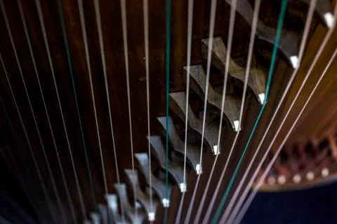 Guzheng strings Stock-Fotos