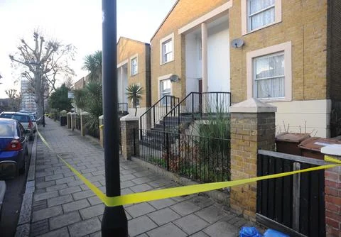 Gv Of 41 Brownlow Rd Hackney E8 Today. 2 People Were Stabbed And 1 Person Kidnap Stock Photos