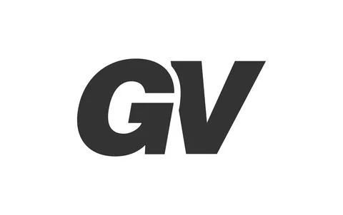 GV Techno Editable Font Logo For Corporate Branding. Bold, Futuristic Desig.. Stock Illustration