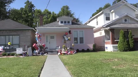 Gvs from outside Muhammad Alis home and Lennox Lewis clip Stock Footage 149142174