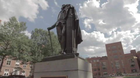 GW Statue 2 Washington DC Vídeos de archivo 51235232