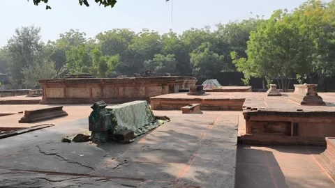 Gwalior, India: Graves Within Muhammad Ghaus Mosque Complex Stock Footage 305179630