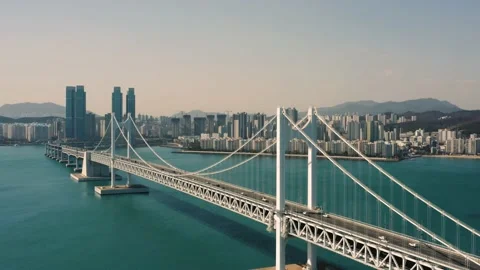 Gwangan Bridge in Busan Stock Footage 236228799