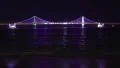 Gwangan Bridge Nighttime LED Light Show Busan South Korea Color Purple HD HD Footage