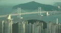 The Gwangan Suspension Bridge With Mountain And City Buildings HD HD Footage