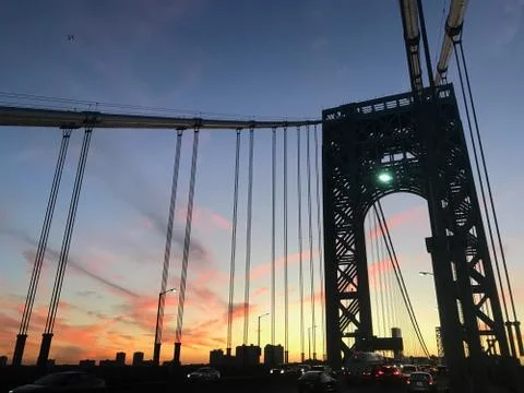 GWB at Sunset 写真素材
