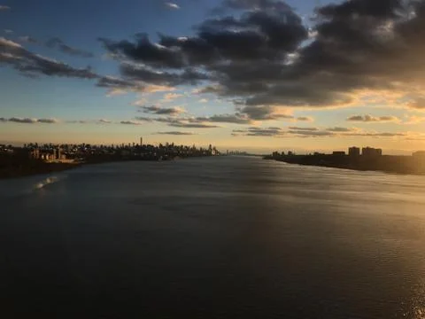 GWB View at Sunset Foto stock
