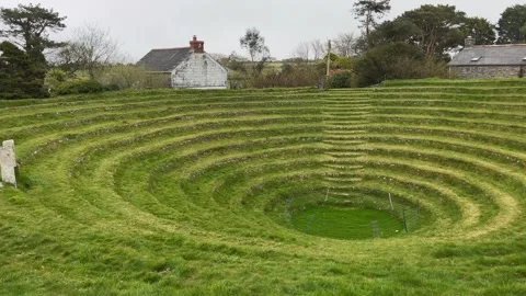 Gwennap Pit in Redruth Cornwall Stock Footage 241235624