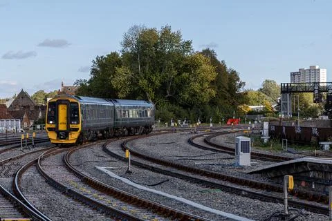 GWR "Express Sprinter" train, at Temple Meads. Stock Photos