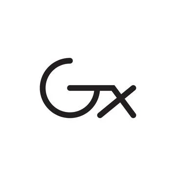 Gx initial letter vector logo Stock Illustration