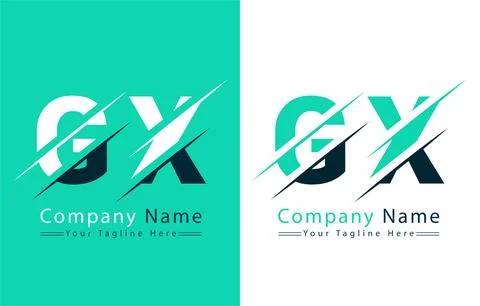 GX Letter Logo Design Template. Vector Logo Illustration Stock Illustration