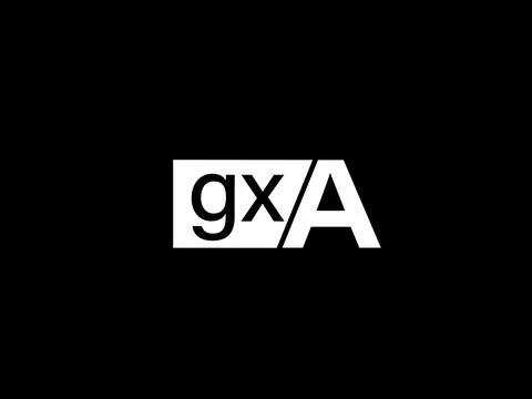 GXA Logo and Graphics design vector art, Icons isolated on black background Illustrazione stock