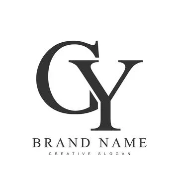 GY trendy logotype template. Initial letter g and y classic font style. Cre.. Stock Illustration