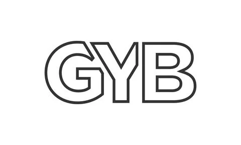 GYB logo design template with strong and modern bold text. Initial based ve.. Stock Illustration