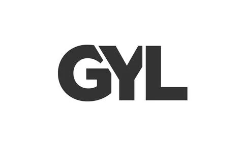 GYL logo design template with strong and modern bold text. Initial based ve.. Stockillustratie