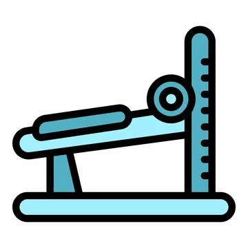 Gym angle bench icon vector flat Stock Illustration