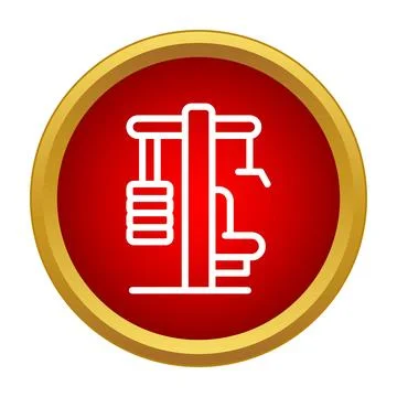 Gym arm pec fly exercise machine icon Stock Illustration