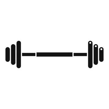 Gym barbell icon simple vector. Sport exercise Stock Illustration