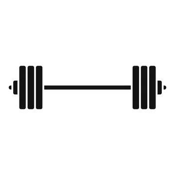 Gym barbell icon simple vector. Healthy sport 스톡 일러스트