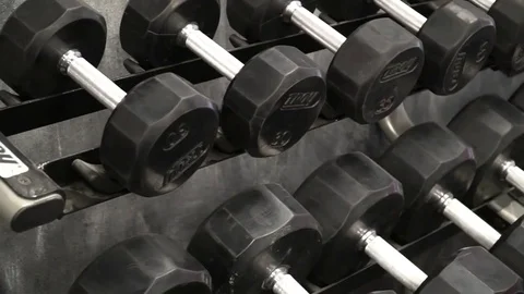 Gym Barbells Glider 스톡 동영상 77368321