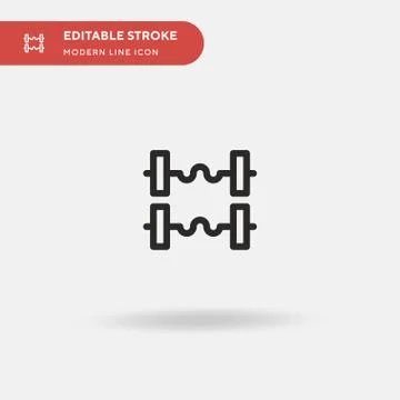 Gym Bars Simple vector icon. Illustration symbol design template for web mobi Stock Illustration