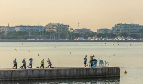 Gym in beach Stock Photos