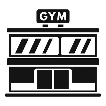 Gym building icon simple vector. Healthy sport Stock Illustration
