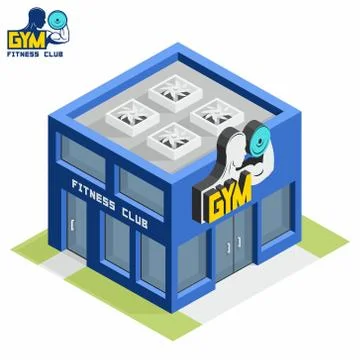 Gym building Stock Illustration
