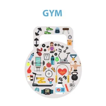 Gym Concept Flat Illustration