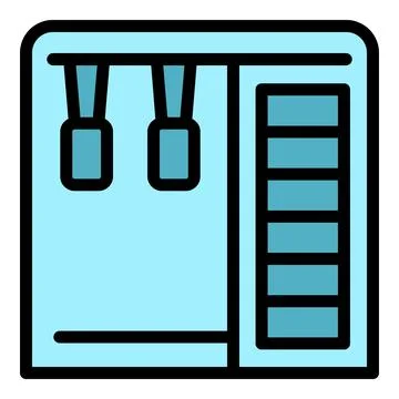 Gym corner equipment icon vector flat Stock Illustration