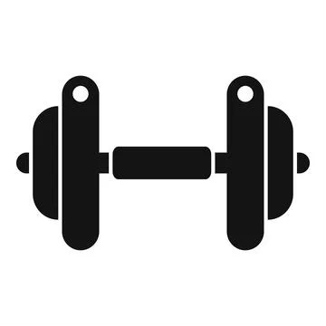 Gym dumbbell icon simple vector. Physical sport Illustrazione stock