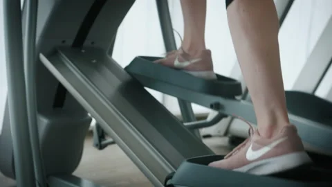 Gym Elliptical Crosstrainer Stock Footage 135681150